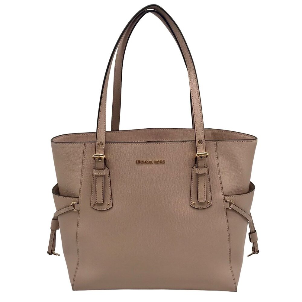 Michael Kors Soft Pink Leather Voyager East/West Tote Bag